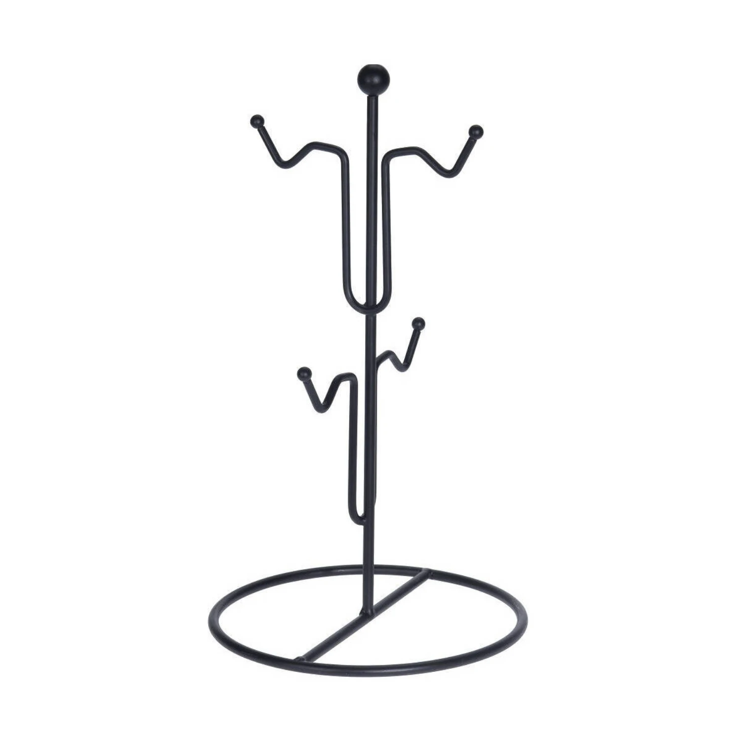 Excellent Houseware 4 Bekers In Metalen Rekje 2 Excellent Houseware 4 Bekers In Metalen Rekje - Afbeelding 2