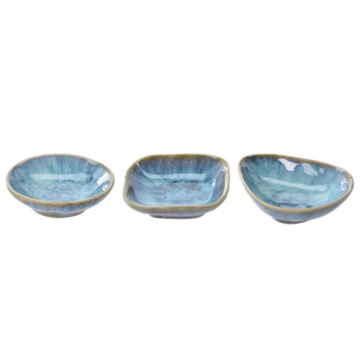 Excellent Houseware Snackschaaltjes Rustiek 4 Stuks 3 Assorti