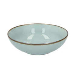 Kom 18 Cm Rond Keramiek Mintblauw