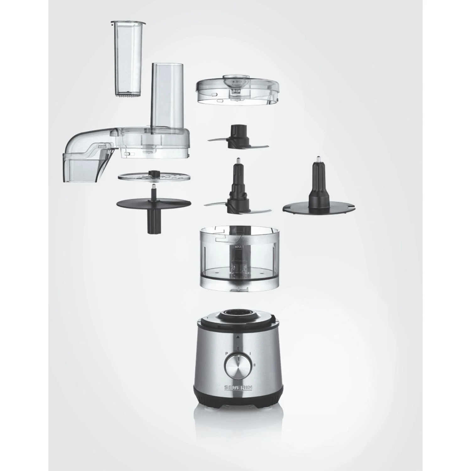 Severin Compacte Keukenmachine 400W RVS KM 3865 2 Severin Compacte Keukenmachine 400W RVS KM 3865 - Afbeelding 2