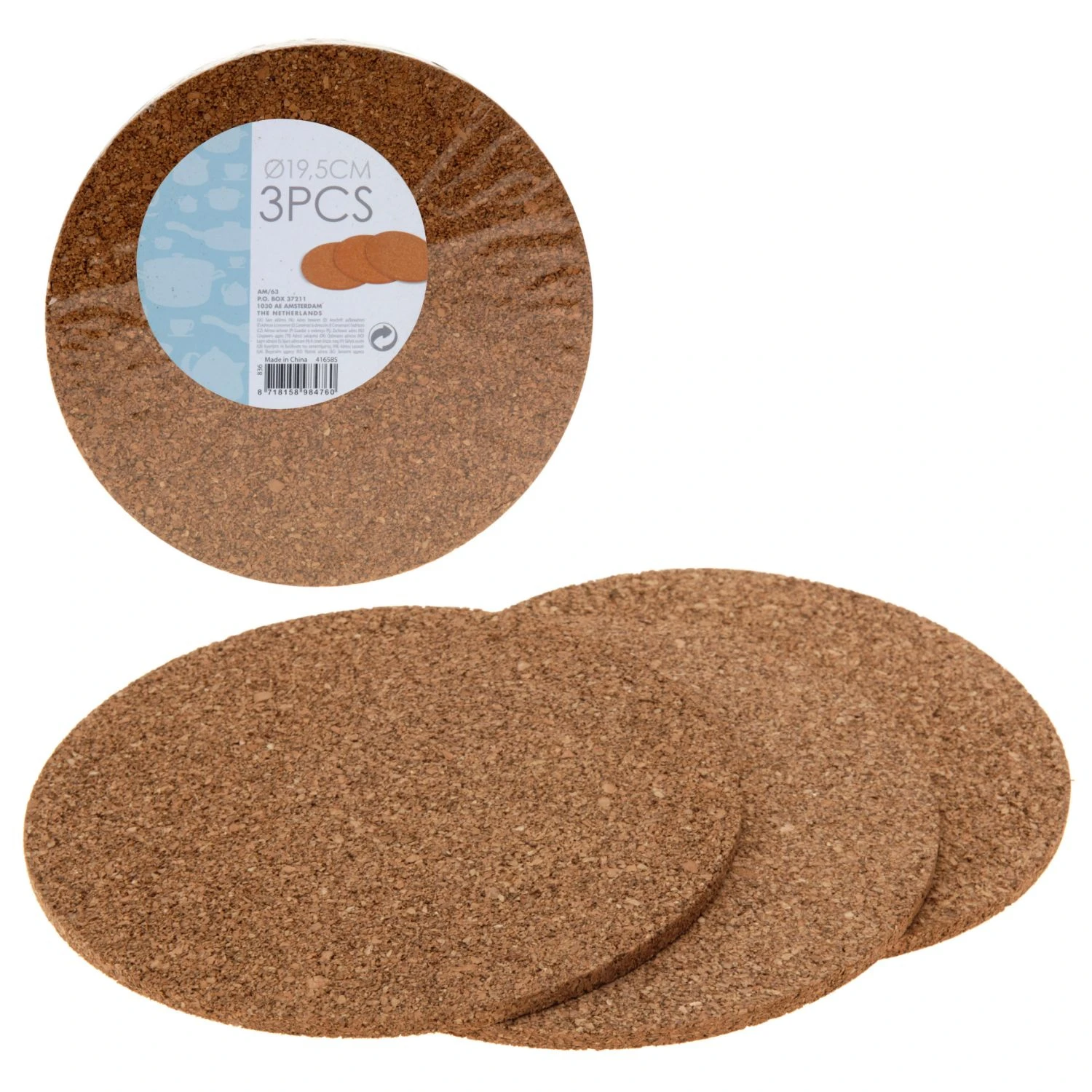 Excellent Houseware Pannenonderzetters Ø19,5 Cm 3 Stuks 3 Excellent Houseware Pannenonderzetters Ø19,5 Cm 3 Stuks - Afbeelding 3