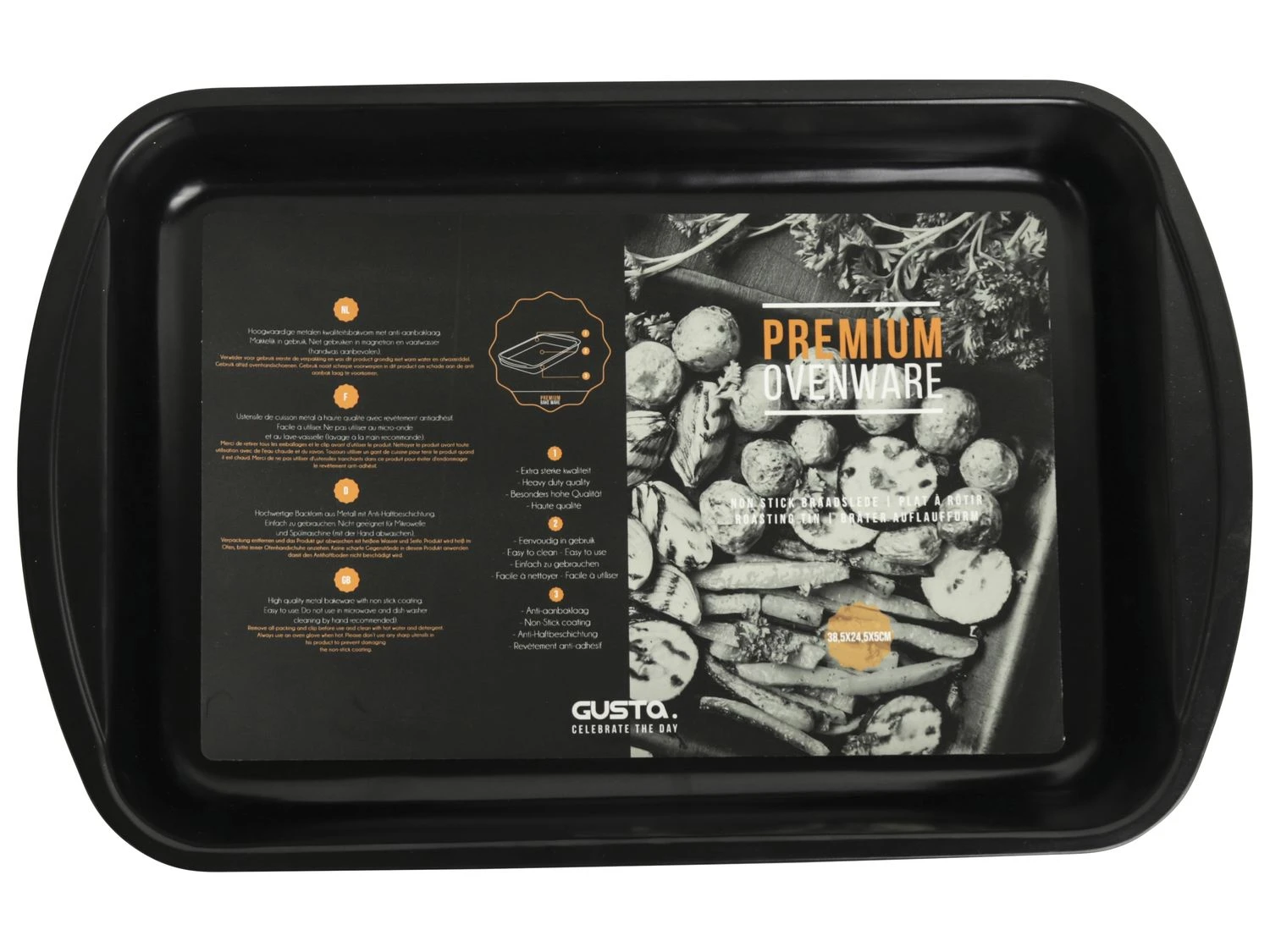 Gusta Braadslede 38 X 24 Cm Metaal 2 Gusta Braadslede 38 X 24 Cm Metaal - Afbeelding 2