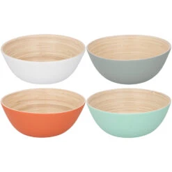 Merkloos Bamboe Schaal Ø17 X 7 Cm 4 Assorti 9 Merkloos Bamboe Schaal Ø17 X 7 Cm 4 Assorti -Home-Keuken 101 9162 1