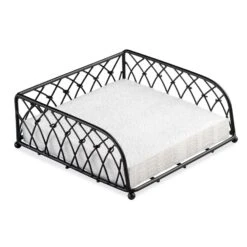 Ambiente Servethouder Geknoopte Draad Groot Zwart