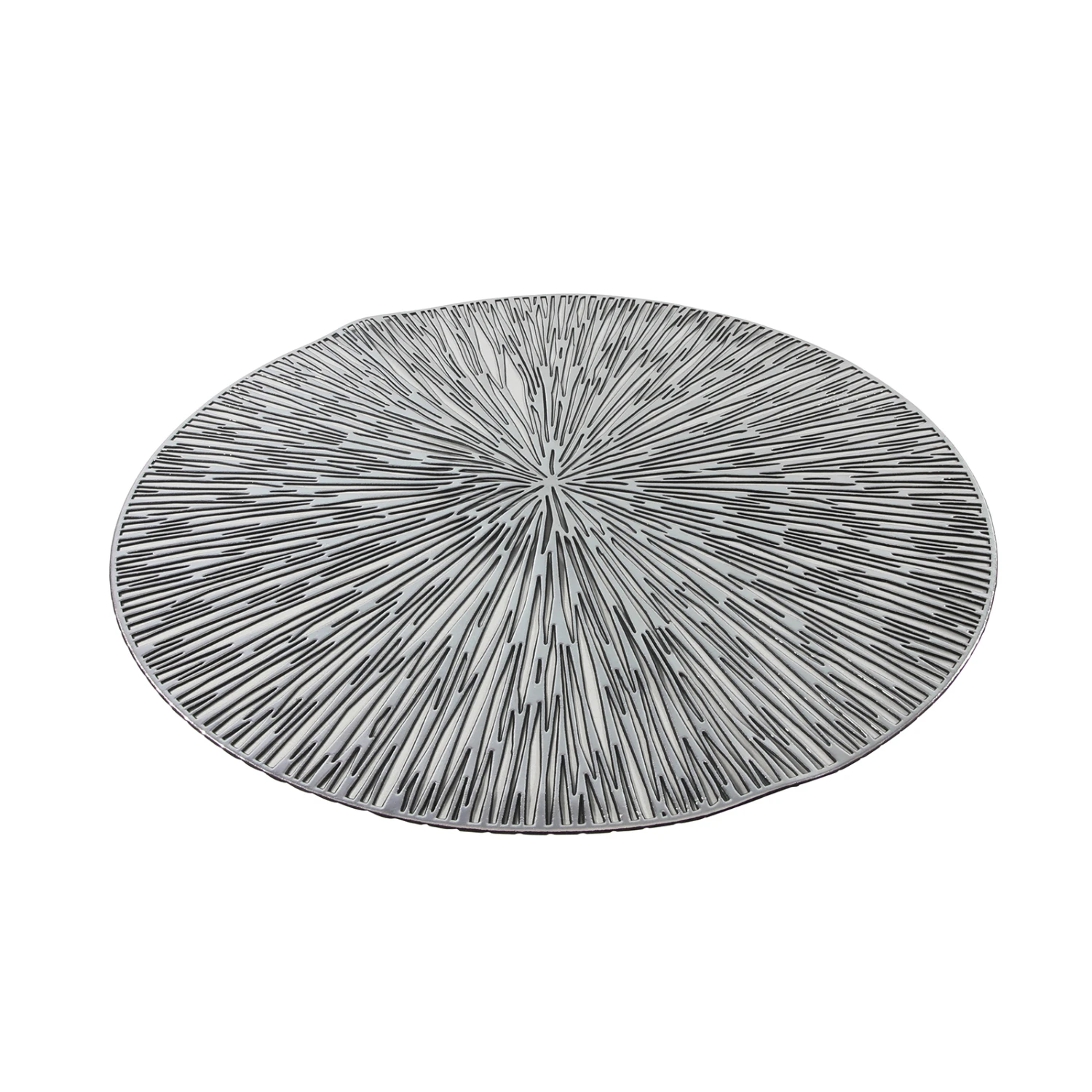 Placemat Rond Ø38Cm Zilver 1 Placemat Rond Ø38Cm Zilver