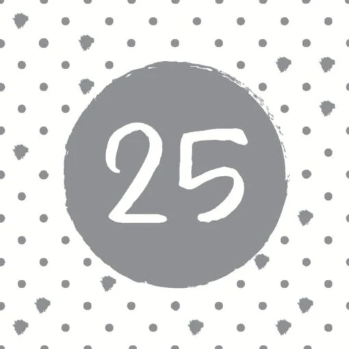 Servetten 25th Birthday 33x33 Cm