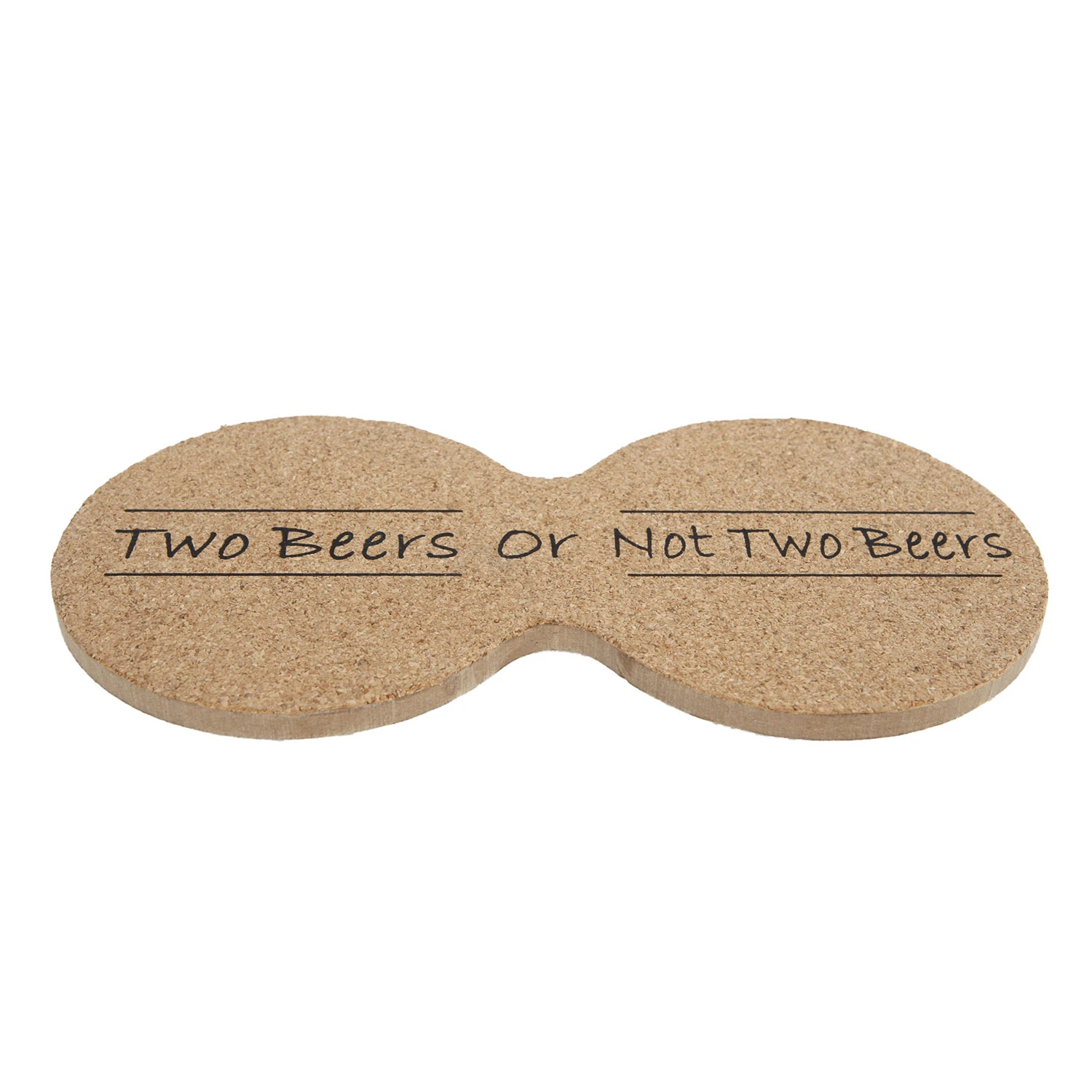 Onderzetter Two Beers Kurk 19x9,5x0,6cm 1 Onderzetter Two Beers Kurk 19x9,5x0,6cm