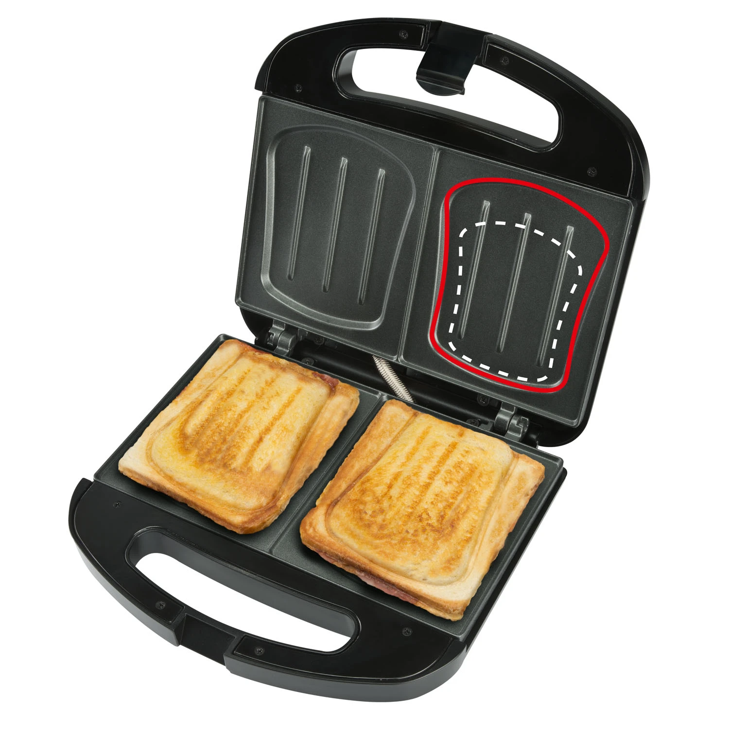 Bourgini Sandwich Maker Xxl Black 2 Bourgini Sandwich Maker Xxl Black - Afbeelding 2