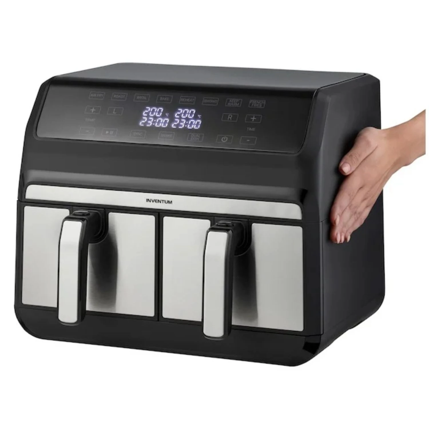 Inventum Hetelucht Friteuse Dubbel 2x 4 L Rvs/ Zwart 1700W 3 Inventum Hetelucht Friteuse Dubbel 2x 4 L Rvs/ Zwart 1700W - Afbeelding 3