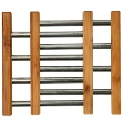 Onderzetter RVS Met Bamboe 21,5 X 22 Cm 12 Onderzetter RVS Met Bamboe 21,5 X 22 Cm -Home-Keuken 5aaed209a76e3b997f2144c83bcbd7a6