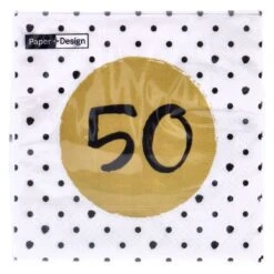 Servetten 50th Birthday 33x33 Cm