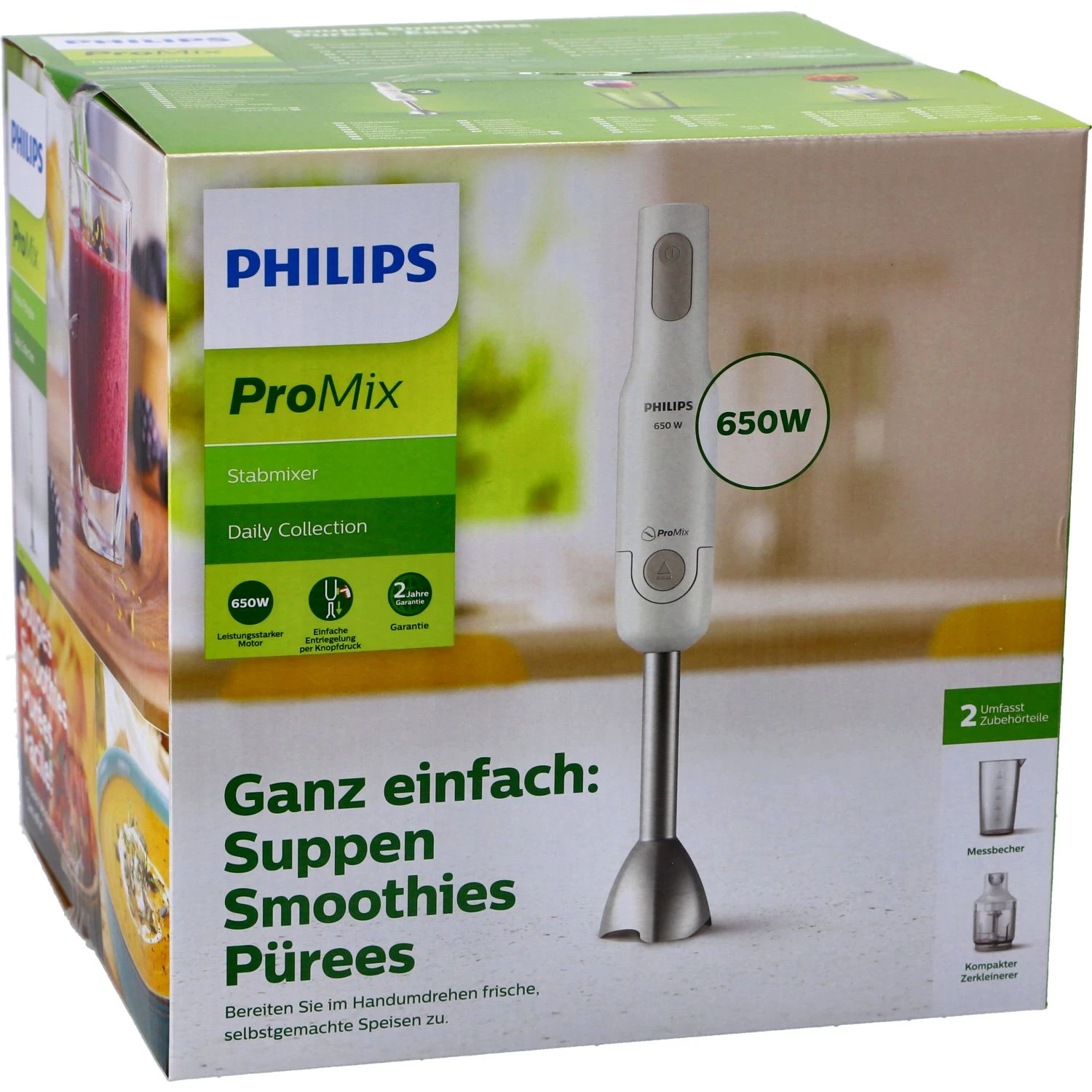Philips Staafmixer HR2535/00 ProMix Met Beker En Fijnsnijder 5 Philips Staafmixer HR2535/00 ProMix Met Beker En Fijnsnijder - Afbeelding 5