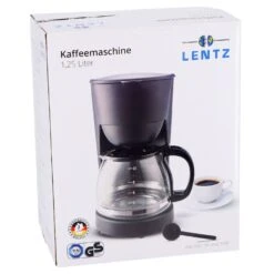 Koffiezetapparaat 1,25L Zwart 750W -Home-Keuken bb7a545f64dcbc170ce5ff023bb39618
